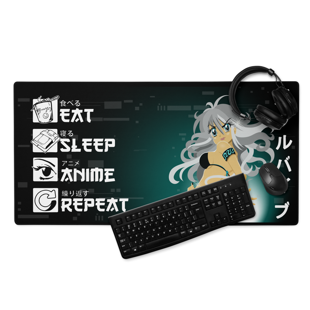 BMB. EAT-SLEEP-ANIME-REPEAT GAMING MOUSE PAD